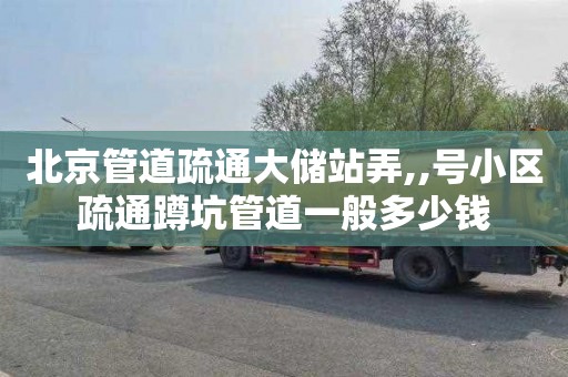 北京管道疏通大储站弄,,号小区疏通蹲坑管道一般多少钱