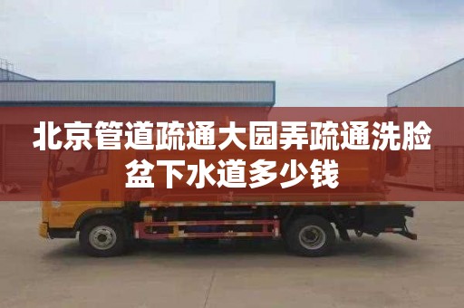 北京管道疏通大园弄疏通洗脸盆下水道多少钱