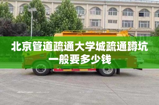 北京管道疏通大学城疏通蹲坑一般要多少钱