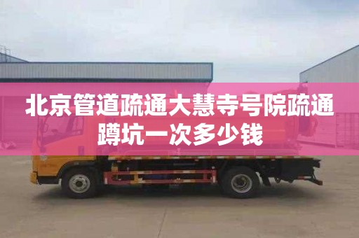 北京管道疏通大慧寺号院疏通蹲坑一次多少钱