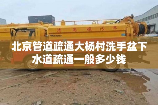 北京管道疏通大杨村洗手盆下水道疏通一般多少钱