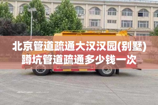 北京管道疏通大汉汉园(别墅)蹲坑管道疏通多少钱一次