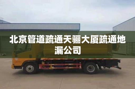 北京管道疏通天骊大厦疏通地漏公司