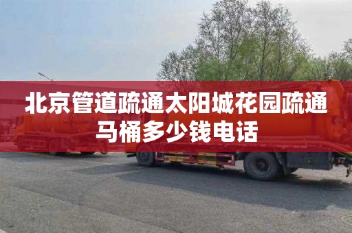 北京管道疏通太阳城花园疏通马桶多少钱电话