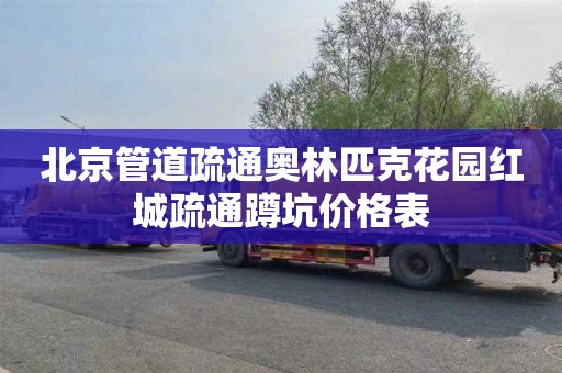 北京管道疏通奥林匹克花园红城疏通蹲坑价格表