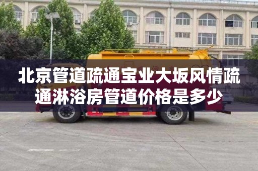 北京管道疏通宝业大坂风情疏通淋浴房管道价格是多少