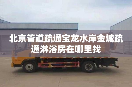 北京管道疏通宝龙水岸金城疏通淋浴房在哪里找