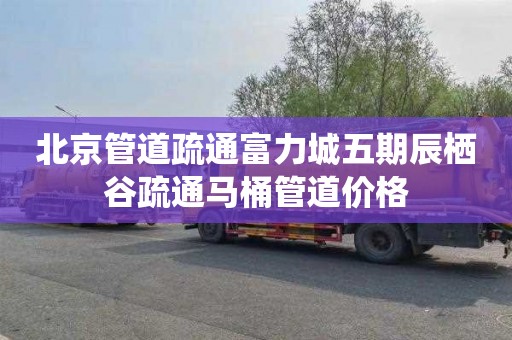 北京管道疏通富力城五期辰栖谷疏通马桶管道价格