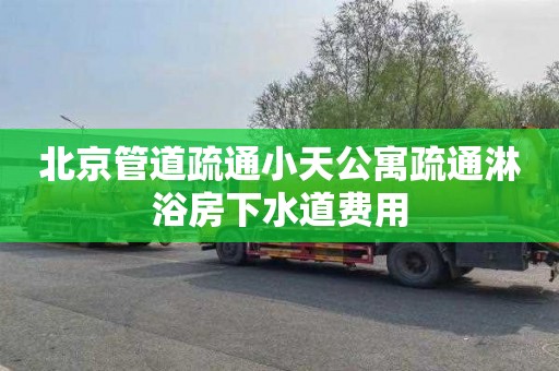 北京管道疏通小天公寓疏通淋浴房下水道费用