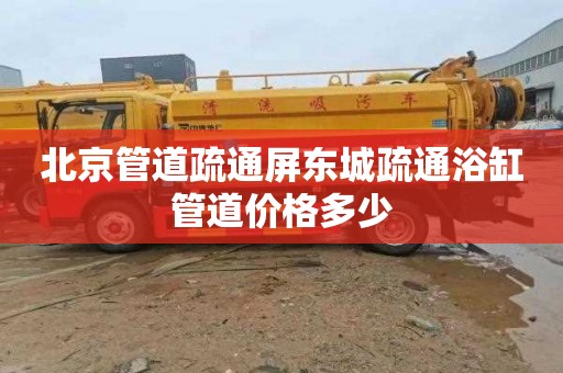 北京管道疏通屏东城疏通浴缸管道价格多少