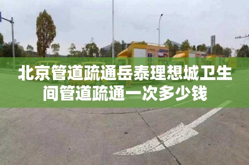 北京管道疏通岳泰理想城卫生间管道疏通一次多少钱
