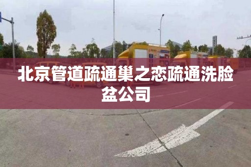 北京管道疏通巢之恋疏通洗脸盆公司