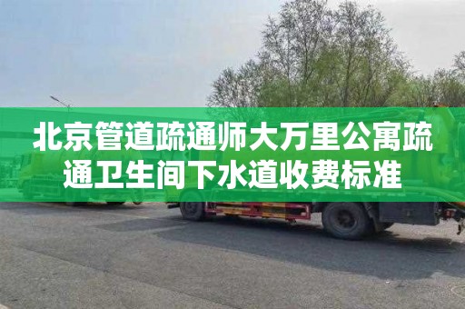 北京管道疏通师大万里公寓疏通卫生间下水道收费标准