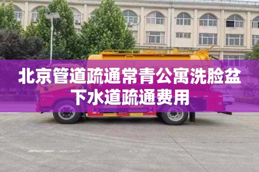 北京管道疏通常青公寓洗脸盆下水道疏通费用