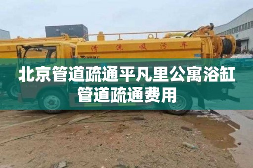 北京管道疏通平凡里公寓浴缸管道疏通费用