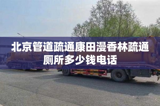 北京管道疏通康田漫香林疏通厕所多少钱电话