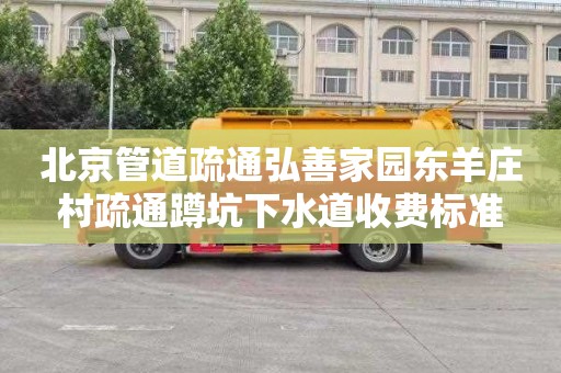 北京管道疏通弘善家园东羊庄村疏通蹲坑下水道收费标准