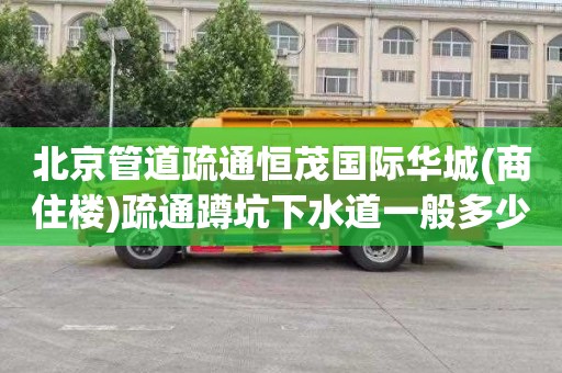 北京管道疏通恒茂国际华城(商住楼)疏通蹲坑下水道一般多少钱
