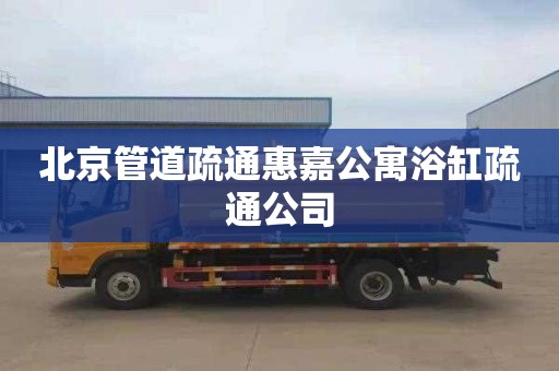 北京管道疏通惠嘉公寓浴缸疏通公司