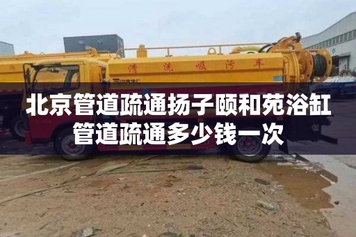 北京管道疏通扬子颐和苑浴缸管道疏通多少钱一次