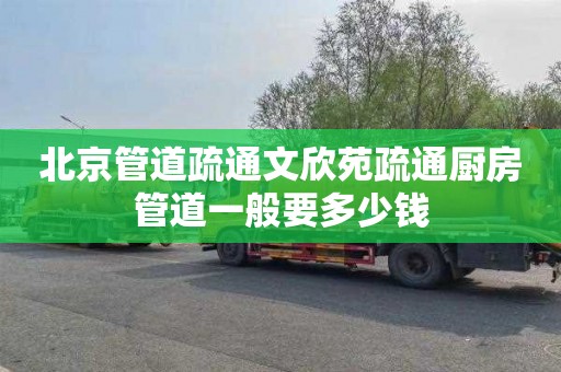 北京管道疏通文欣苑疏通厨房管道一般要多少钱