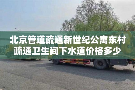 北京管道疏通新世纪公寓东村疏通卫生间下水道价格多少