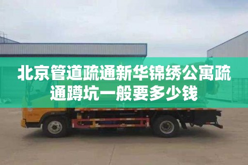 北京管道疏通新华锦绣公寓疏通蹲坑一般要多少钱