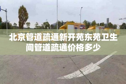 北京管道疏通新开苑东苑卫生间管道疏通价格多少