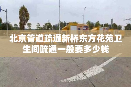 北京管道疏通新桥东方花苑卫生间疏通一般要多少钱
