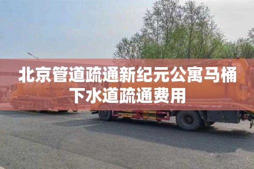 北京管道疏通新纪元公寓马桶下水道疏通费用