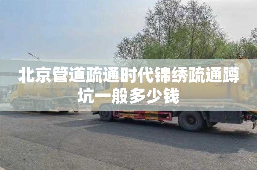 北京管道疏通时代锦绣疏通蹲坑一般多少钱