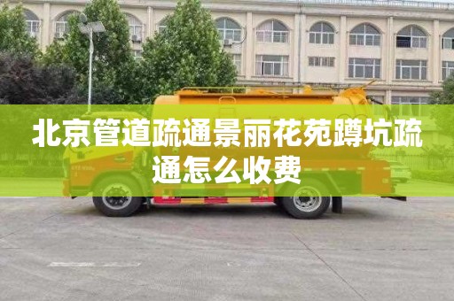 北京管道疏通景丽花苑蹲坑疏通怎么收费