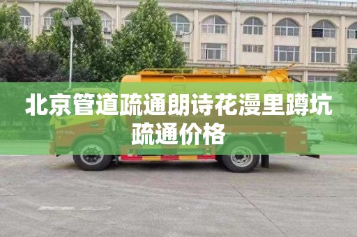 北京管道疏通朗诗花漫里蹲坑疏通价格