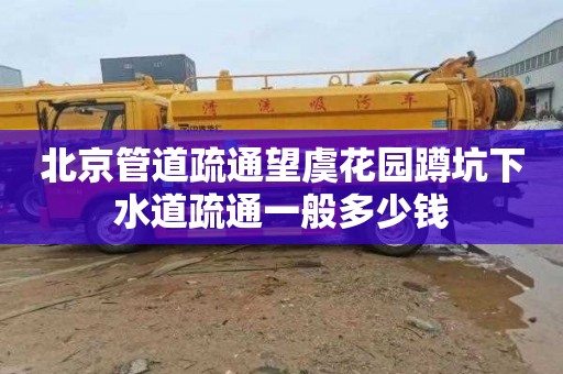 北京管道疏通望虞花园蹲坑下水道疏通一般多少钱