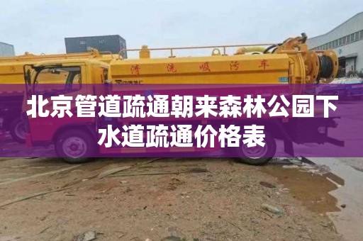 北京管道疏通朝来森林公园下水道疏通价格表
