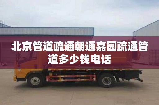 北京管道疏通朝通嘉园疏通管道多少钱电话