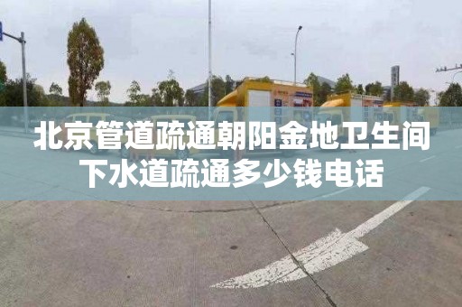北京管道疏通朝阳金地卫生间下水道疏通多少钱电话