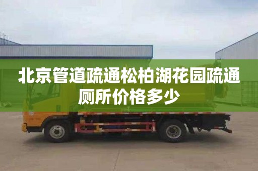 北京管道疏通松柏湖花园疏通厕所价格多少