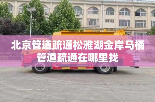 北京管道疏通松雅湖金岸马桶管道疏通在哪里找