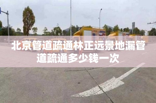 北京管道疏通林正远景地漏管道疏通多少钱一次