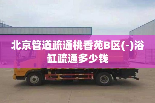北京管道疏通桃香苑B区(-)浴缸疏通多少钱