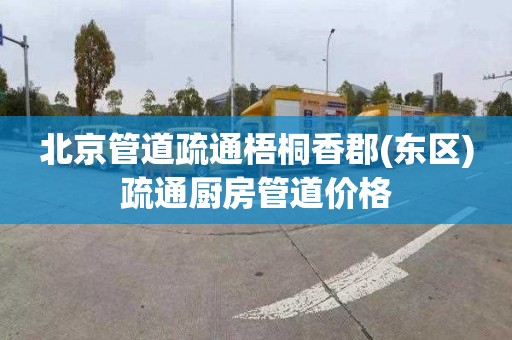 北京管道疏通梧桐香郡(东区)疏通厨房管道价格