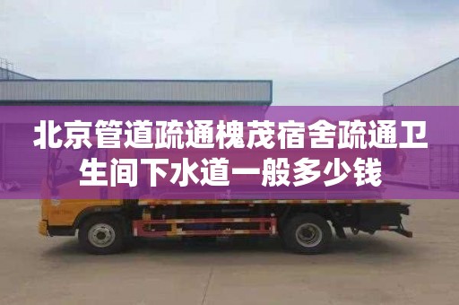 北京管道疏通槐茂宿舍疏通卫生间下水道一般多少钱