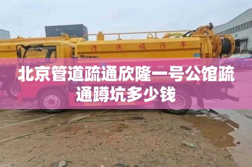 北京管道疏通欣隆一号公馆疏通蹲坑多少钱