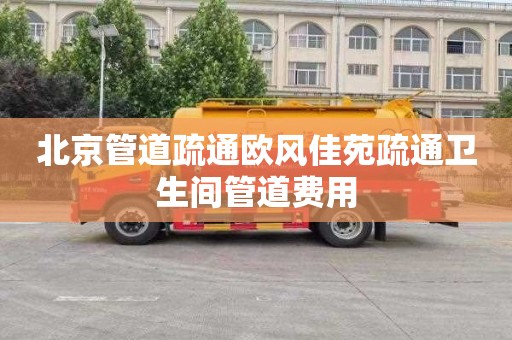 北京管道疏通欧风佳苑疏通卫生间管道费用