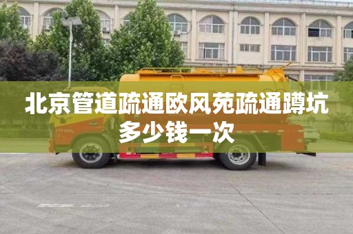 北京管道疏通欧风苑疏通蹲坑多少钱一次