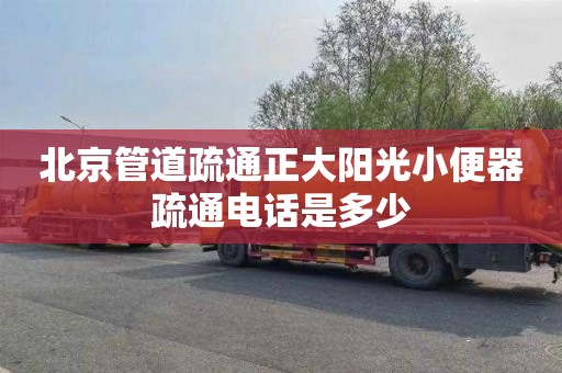 北京管道疏通正大阳光小便器疏通电话是多少