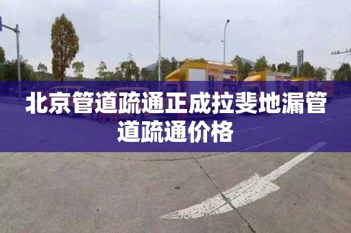 北京管道疏通正成拉斐地漏管道疏通价格