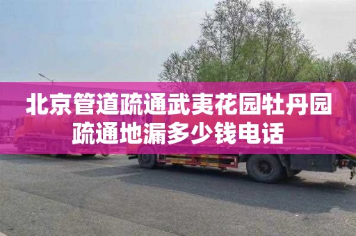北京管道疏通武夷花园牡丹园疏通地漏多少钱电话