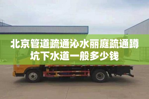 北京管道疏通沁水丽庭疏通蹲坑下水道一般多少钱